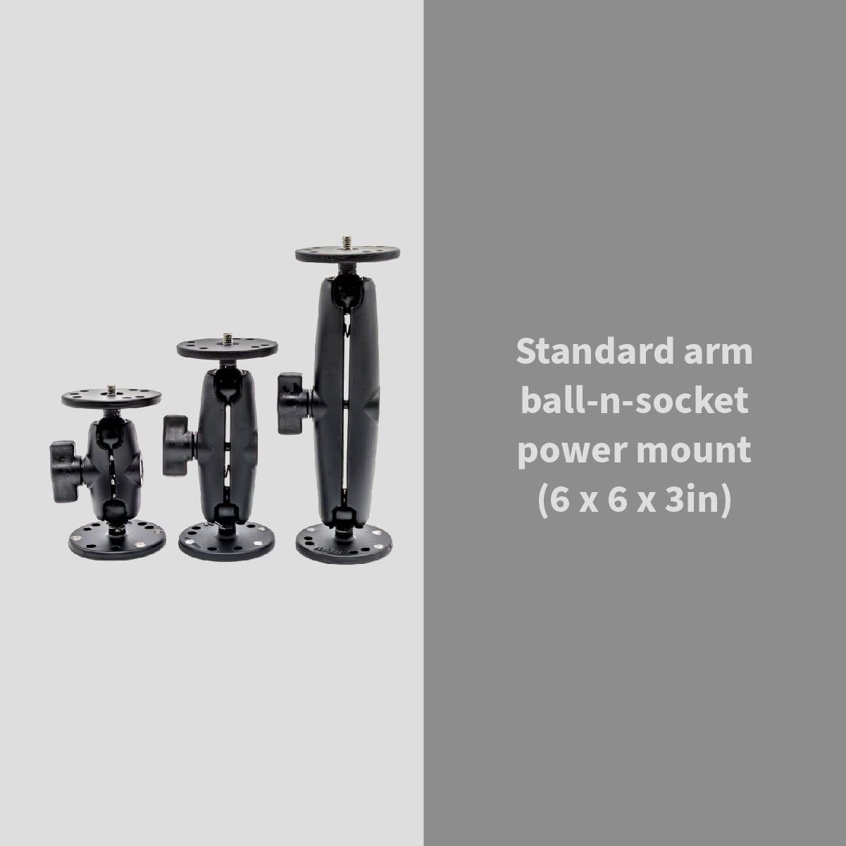 Ball & Socket Power Mount (Long Arm) - FJW 85686