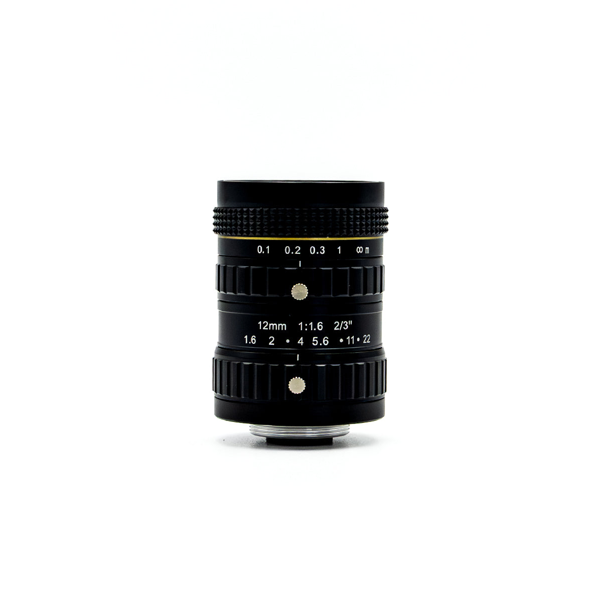 Fixed Focal Lens, 12mm, 12MP, 2/3in, f/1.6-22, C Mount, Japanese Engineered - GOYO GM12HR31216MCN