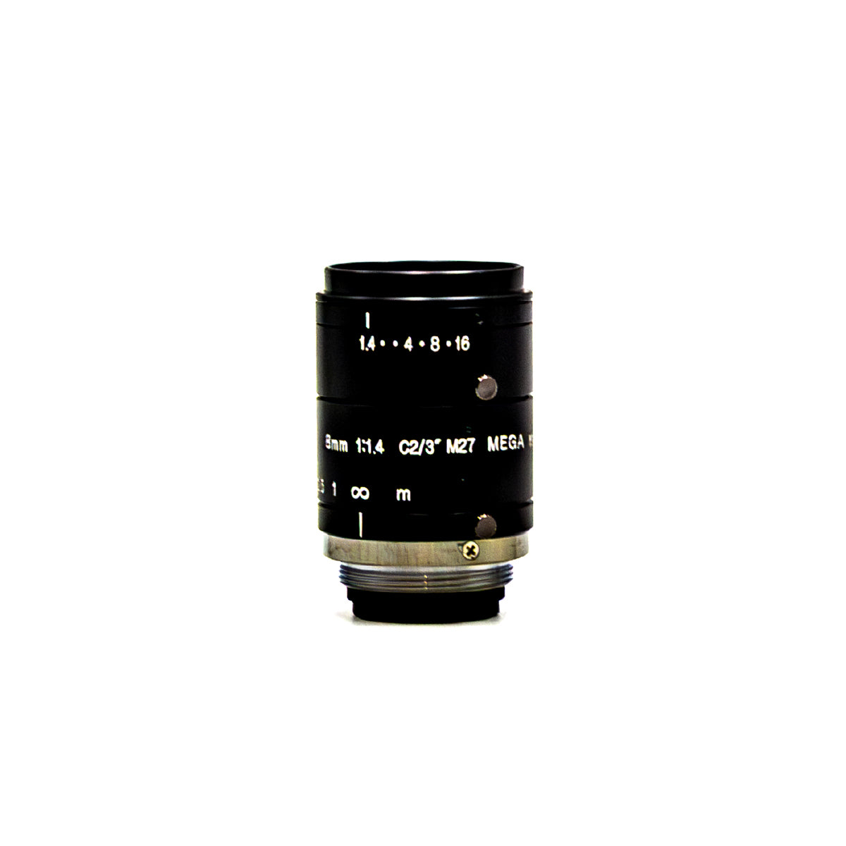 Fixed Focal Lens, 8mm, 1.5MP, 2/3in, f/1.4-Close, C Mount, Japanese Engineered - GOYO GMHR38014MCN-1