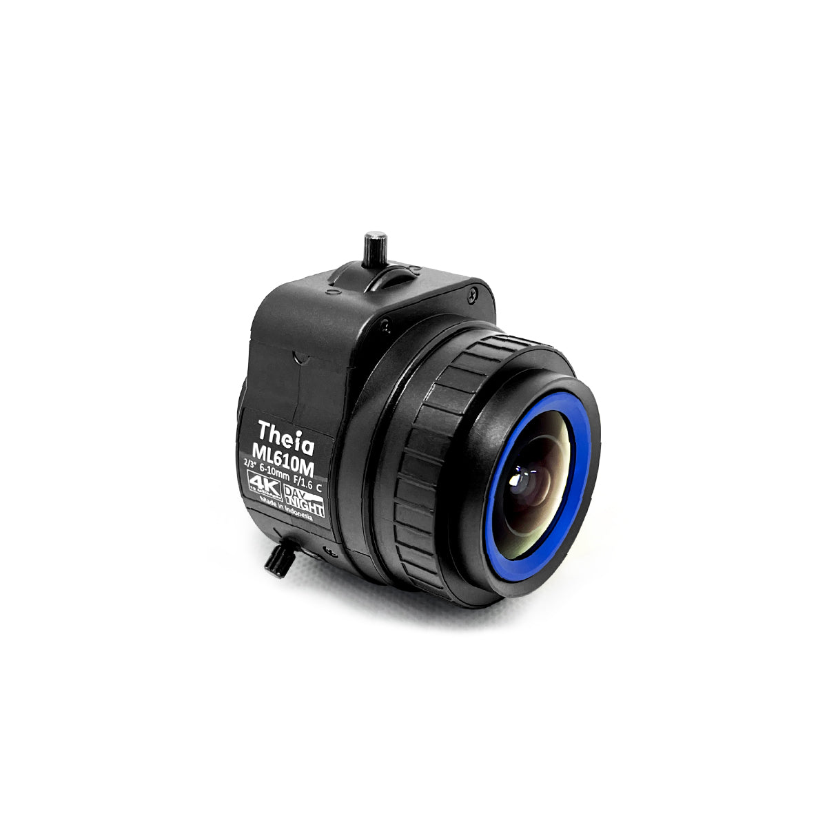 Theia - ML610M Zoom Lens, 6-10mm, 12MP/4K, 2/3in, f1.7-Close, Day/Night, Manual Iris, C Mount Lens