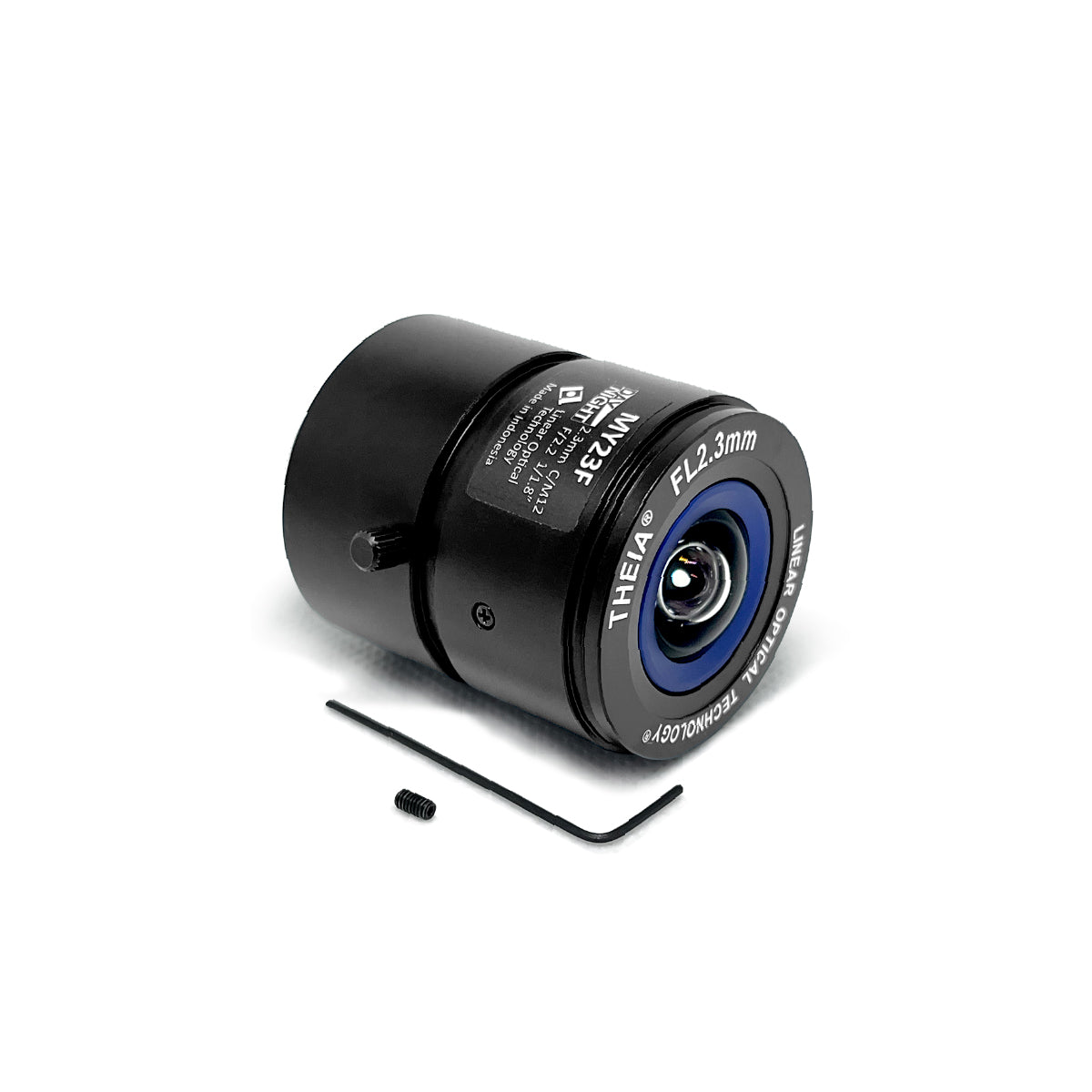 Theia - MY23F 2.3mm, 5MP, 1/1.8in, f/2.2, Day/Night, Ultra-Wide, Low-Distortion Lens, Fixed Iris, C/M12 Combo Mount
