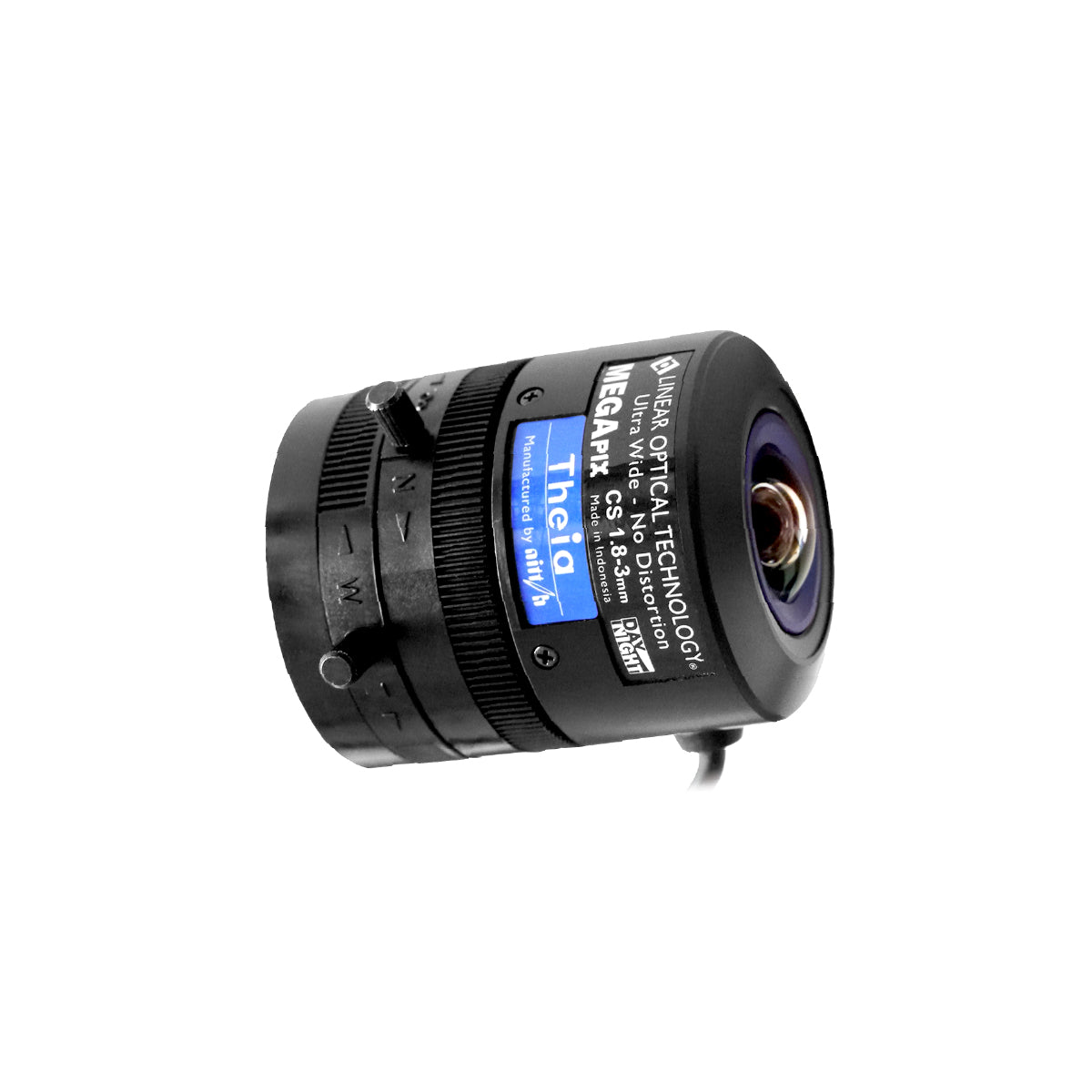 Theia - SL183A 1.8–3mm, 5MP, 1/2.3in, f/1.8-Close, Day/Night, Ultra-Wide, Low-Distortion Varifocal Lens, DC Auto-Iris, CS Mount