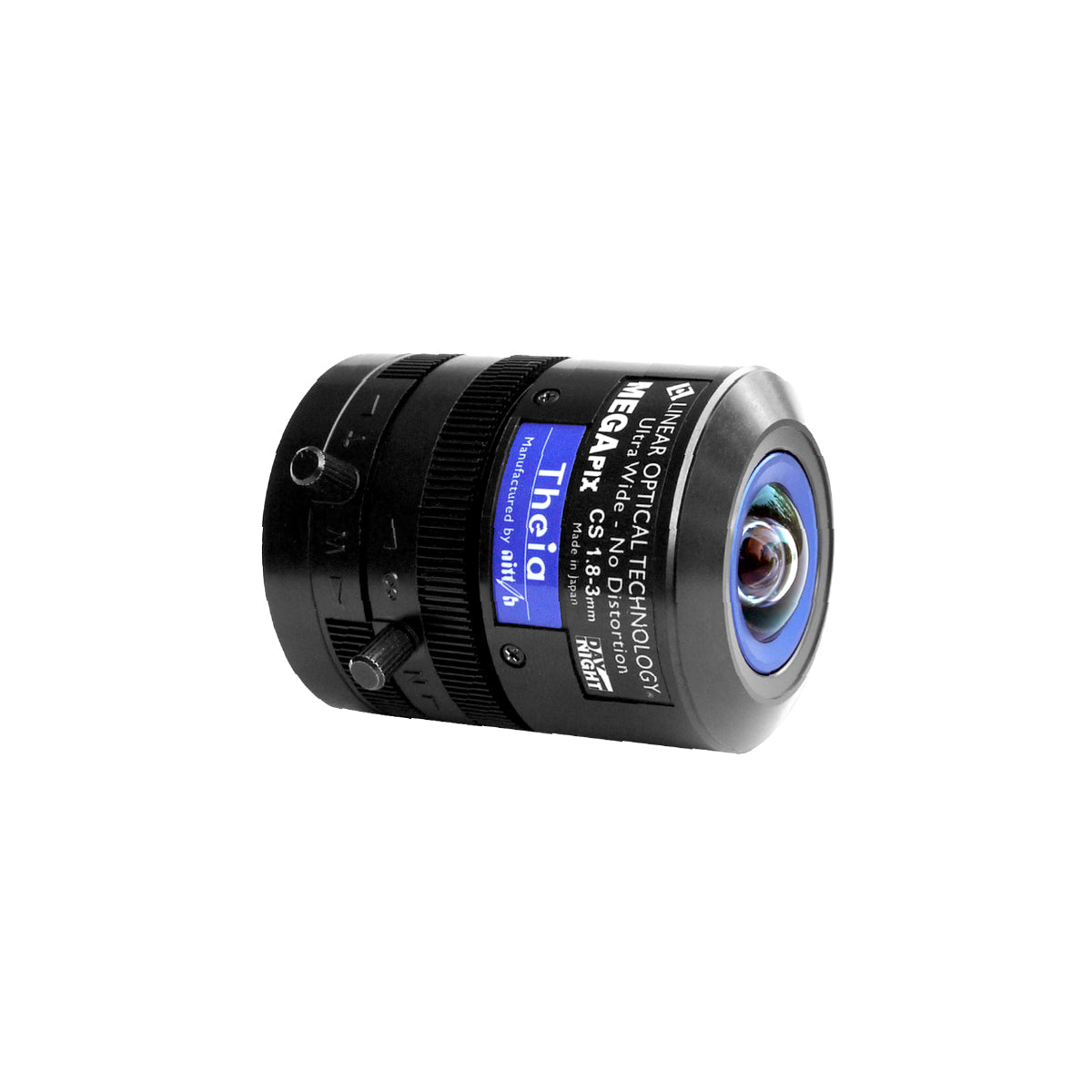 Theia - SL183M 1.8-3mm, 5MP, 1/2.3in, f/1.8-Close, Day/Night, Ultra-Wide, Low-Distortion Varifocal Lens, Manual Iris, CS Mount