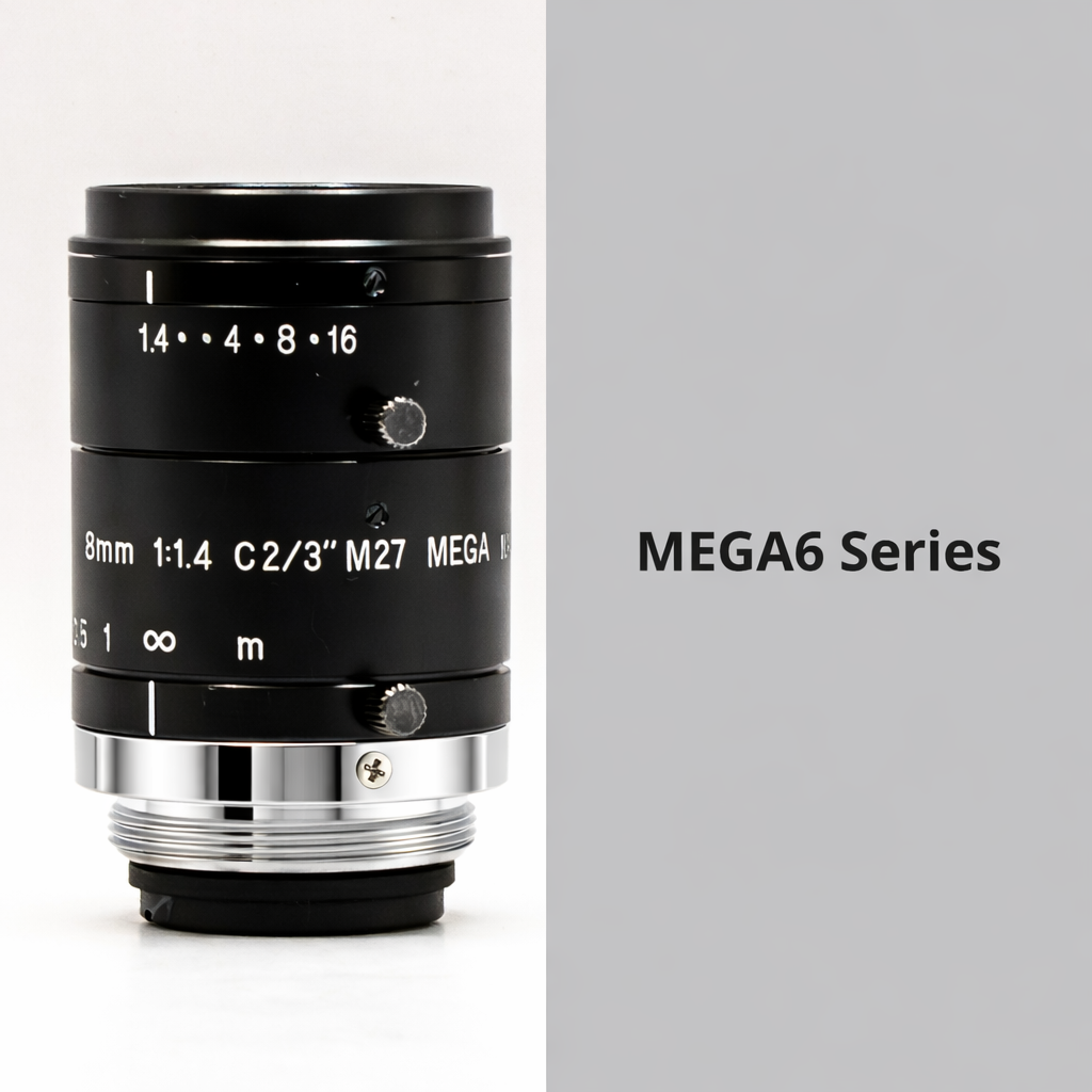 Fixed Focal Lens, 8mm, 6MP, 2/3in, f/1.4-16, C Mount, Japanese Engineered - GOYO GM6HR38014MCN