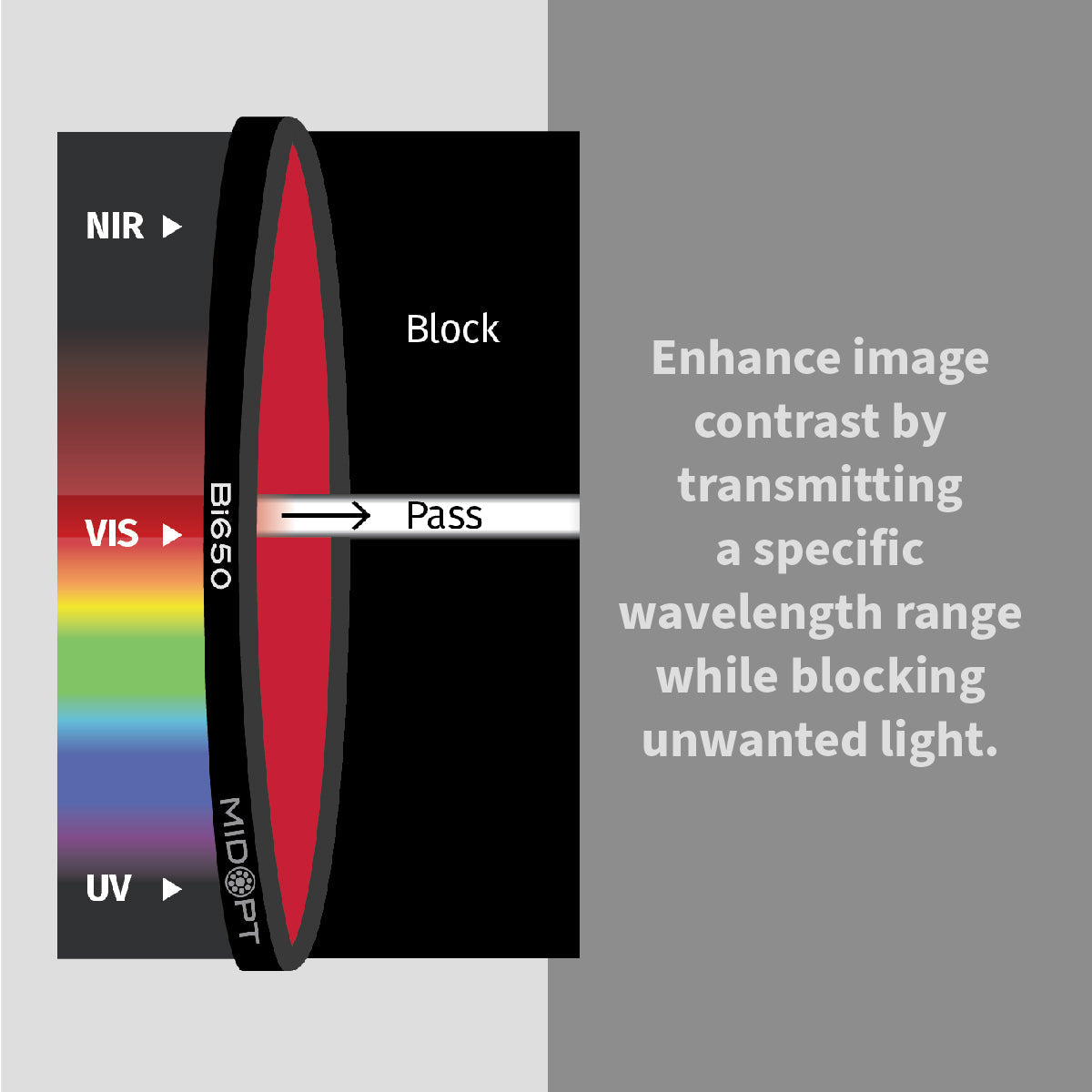 MidOpt - Bi650 Red Interference Bandpass Filter