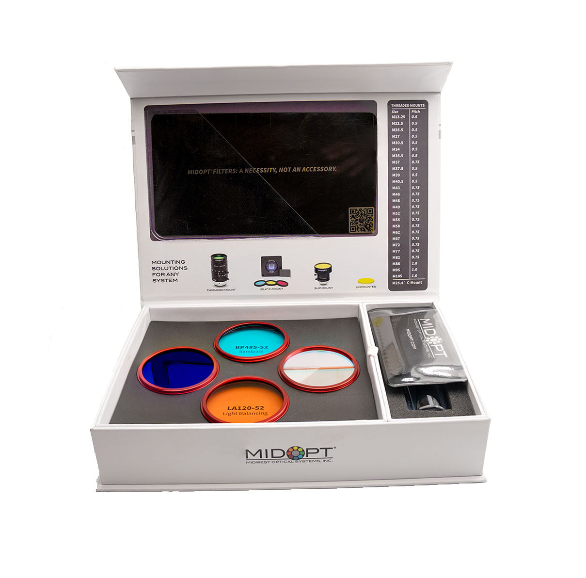 Progressive Photonics™ Lab Kit, Imaging Filters for Scientific Discovery, Forensics, Paleontology, Inspection, Research - MidOpt FK600