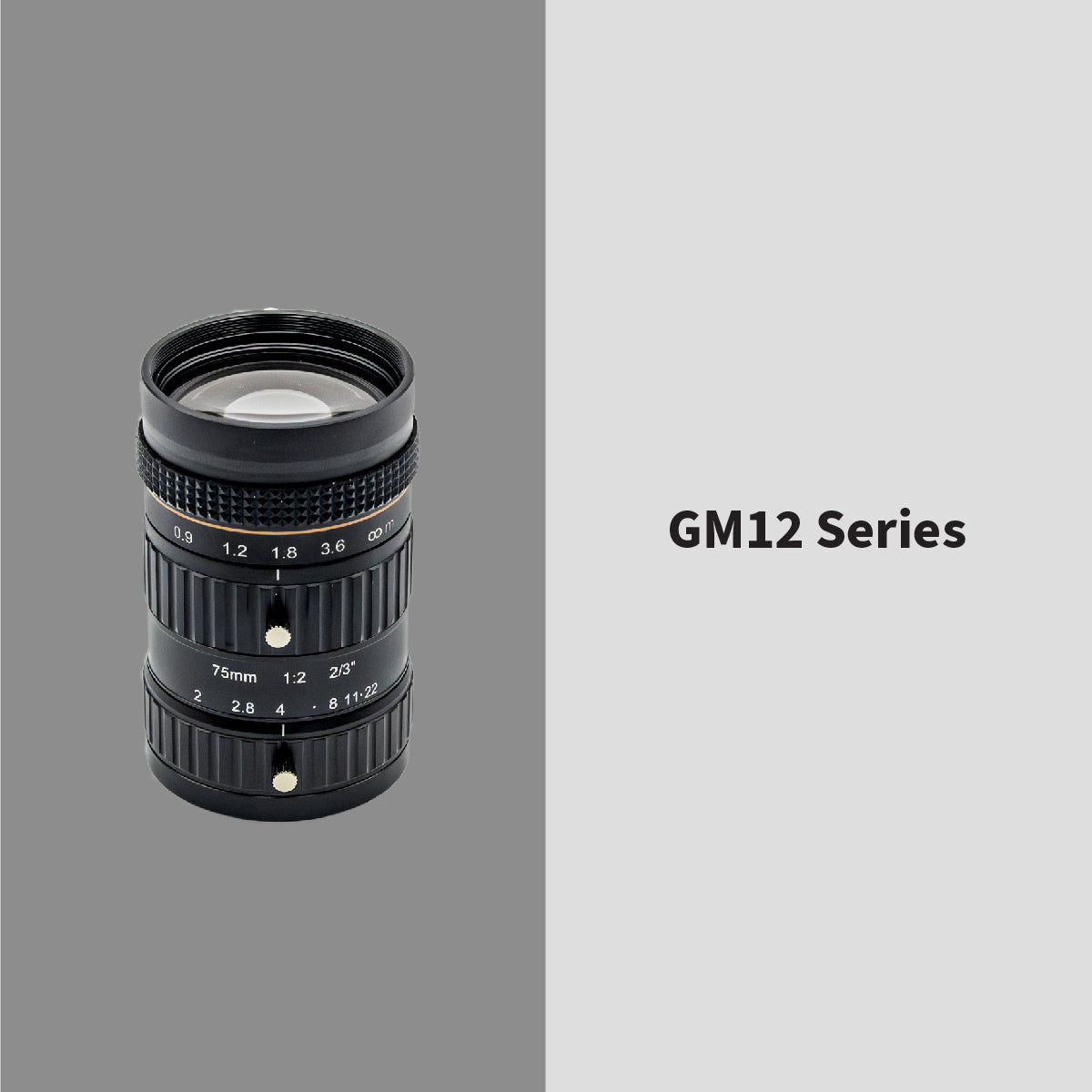 GOYO - GM12HR37520MCN, 75mm, 12MP, 2/3in, f/2-22, Fixed Focal Lens, C Mount