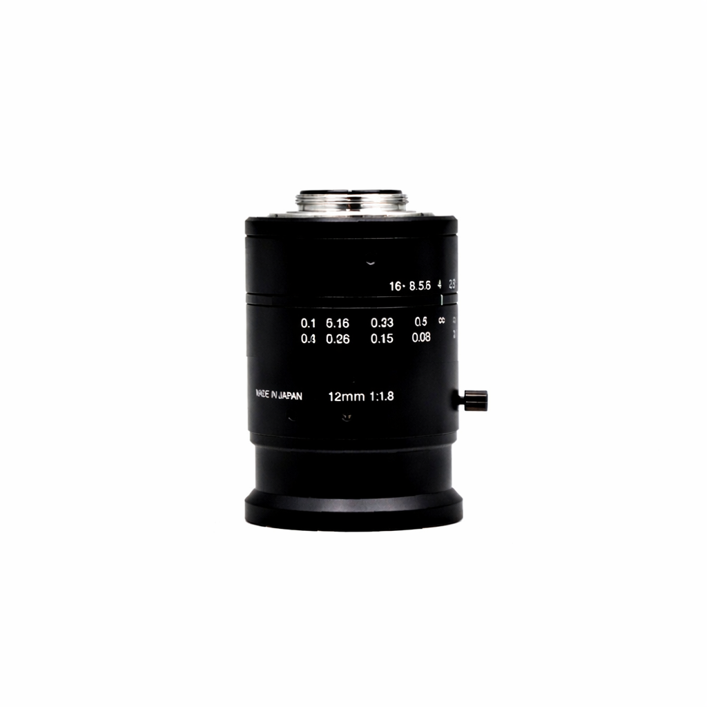 Fixed Focal Lens 12mm, 12MP, 1.1in, f/1.8, C Mount, Japanese Engineered - GOYO GM12HR51218MCN