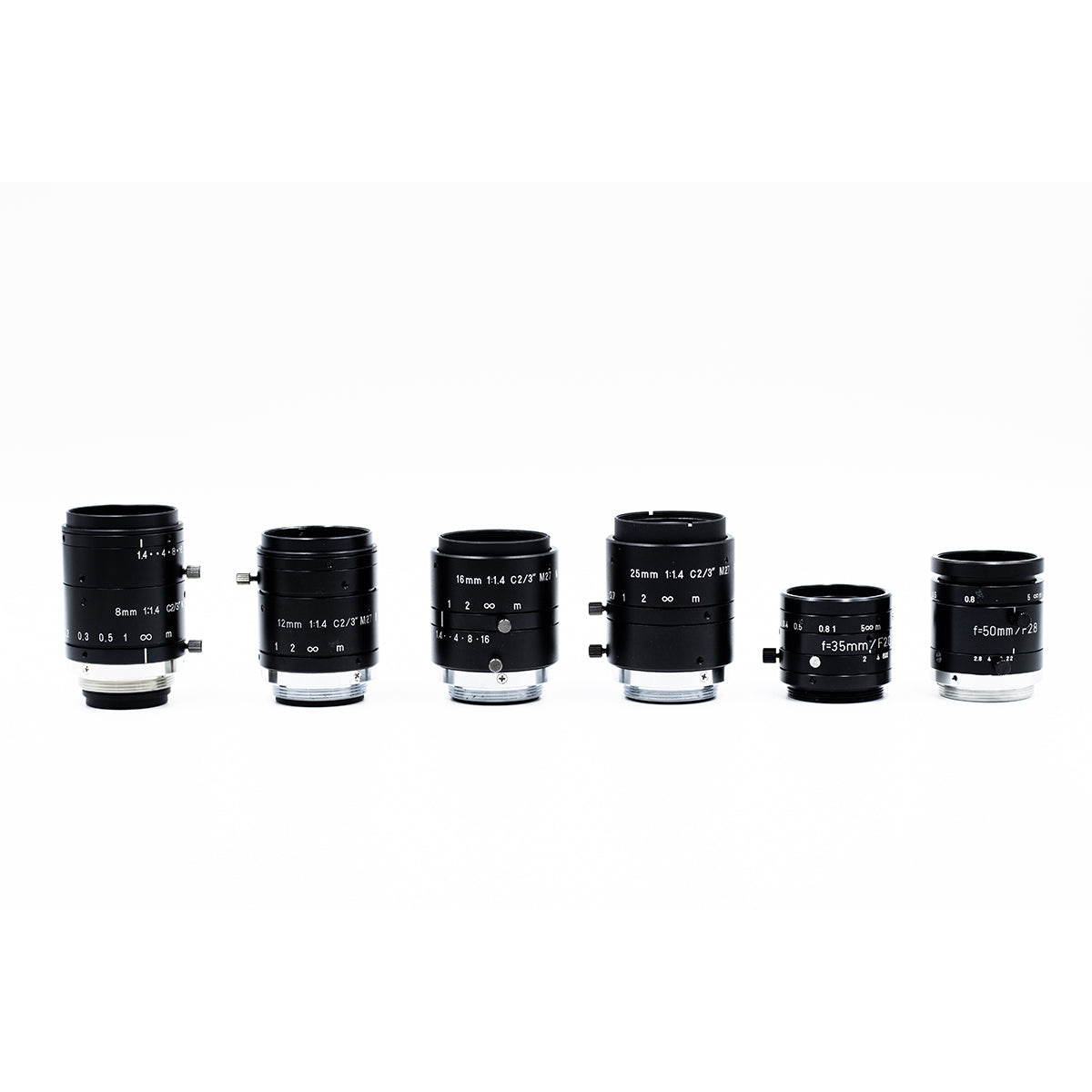 MEGA6 Fixed Focal Lens Kit, 4 Lenses, 8-25mm, 6MP, 2/3in, f/1.4-16, Japanese Engineered - GOYO GM6HR-K