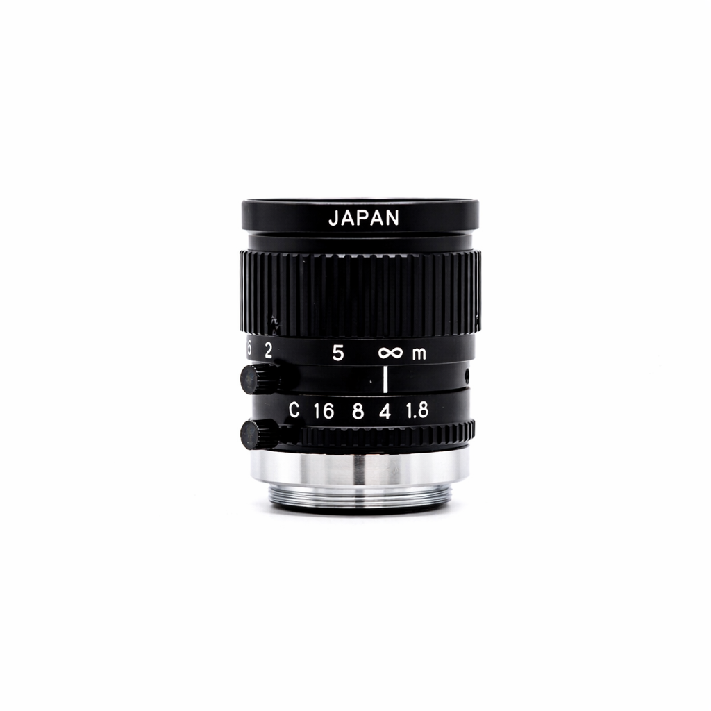 Fixed Focal Lens, 8mm, 2/3in, f/1.3-Close, C Mount, Japanese Fixed Focal Lens, 8mm, 2/3in, f/1.3-Close, C Mount, Japanese