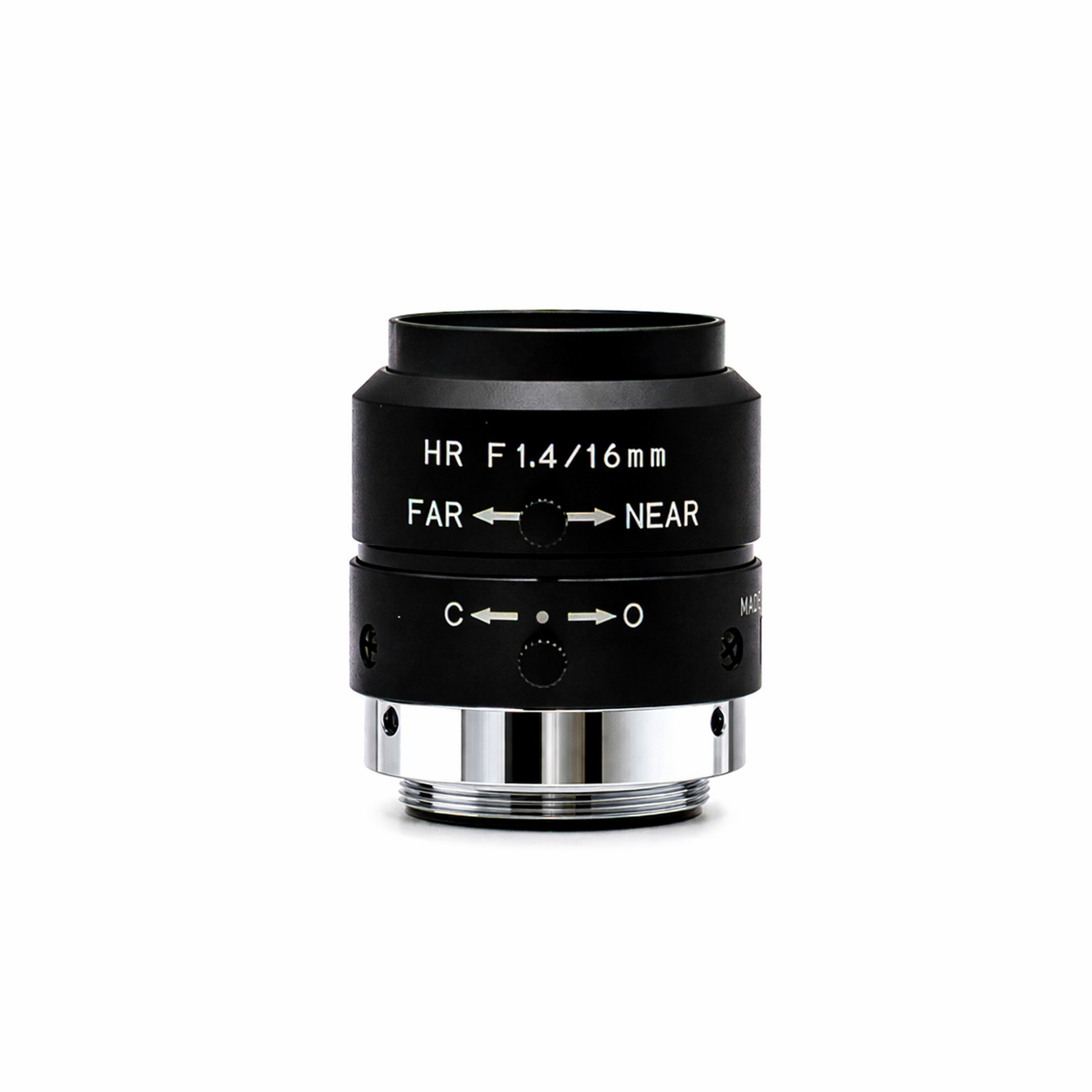 Fixed Focal Lens, 16mm, 1.5MP, 2/3in, f/1.4-Close, C Mount, Japanese Engineered - GOYO GMHR31614MCN