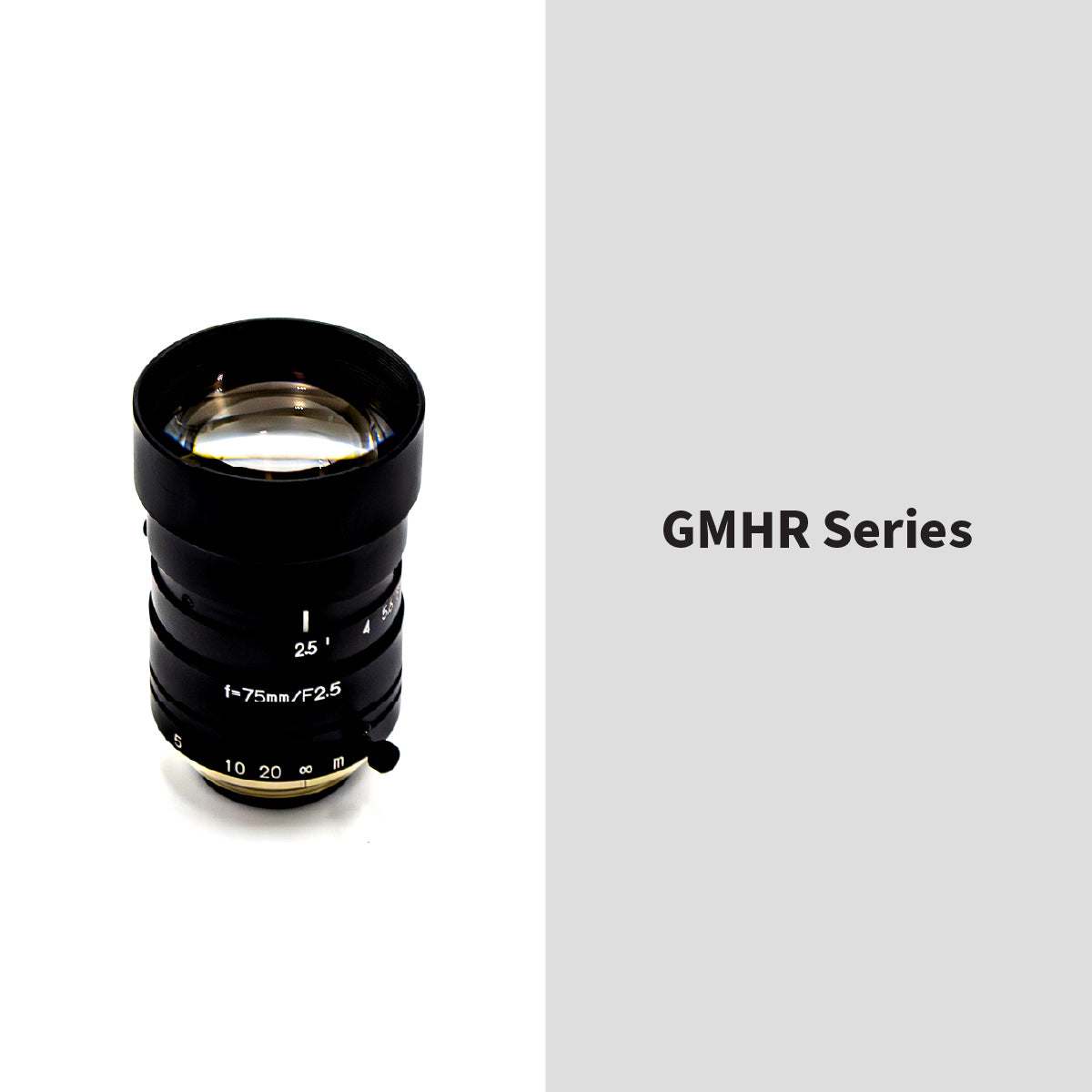 GOYO - GMHR37525MCN, 75mm, 1.5MP, 1/3in, f/2.5-16, Fixed Focal Lens, C Mount