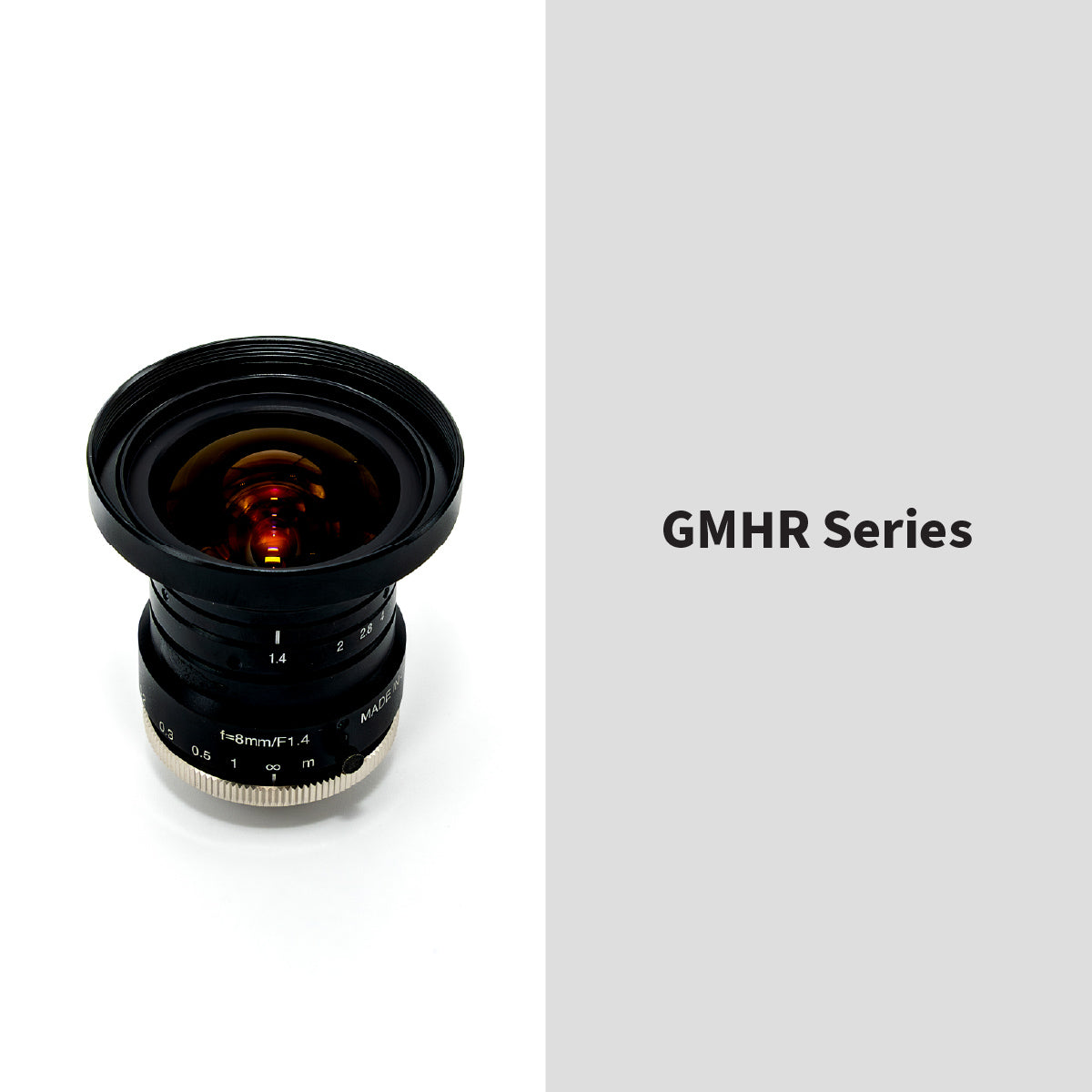 GOYO - GMHR48014MCN, 8mm, 1.5MP, 1in, f/1.4-16, Fixed Focal Lens, C Mount