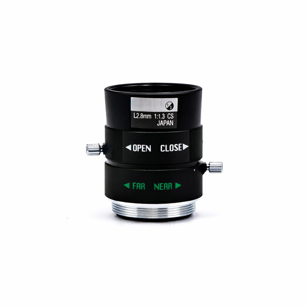 Fixed Focal Lens, 2.8mm, 1/3in, f/1.3, CS Mount, Japanese Engineered - GOYO GMT12813S