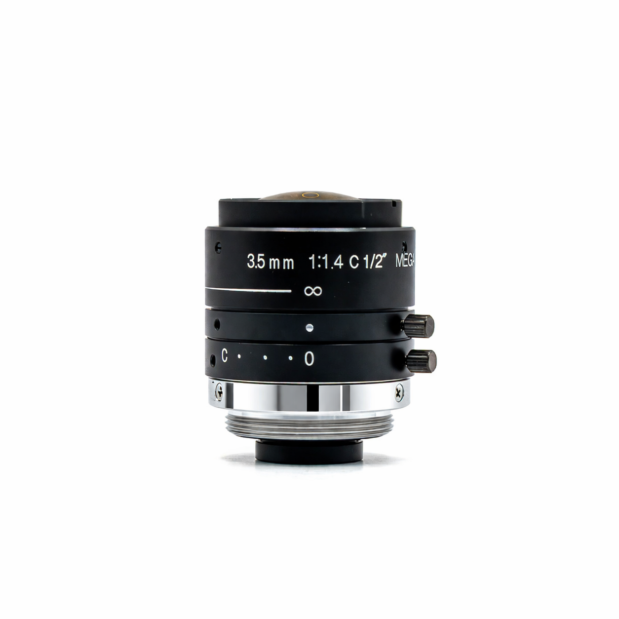 Fixed Focal Lens, 3.5mm, 3MP, 1/2in, f/2-22, C Mount, Japanese Engineered - GOYO GMTHR23514MCN