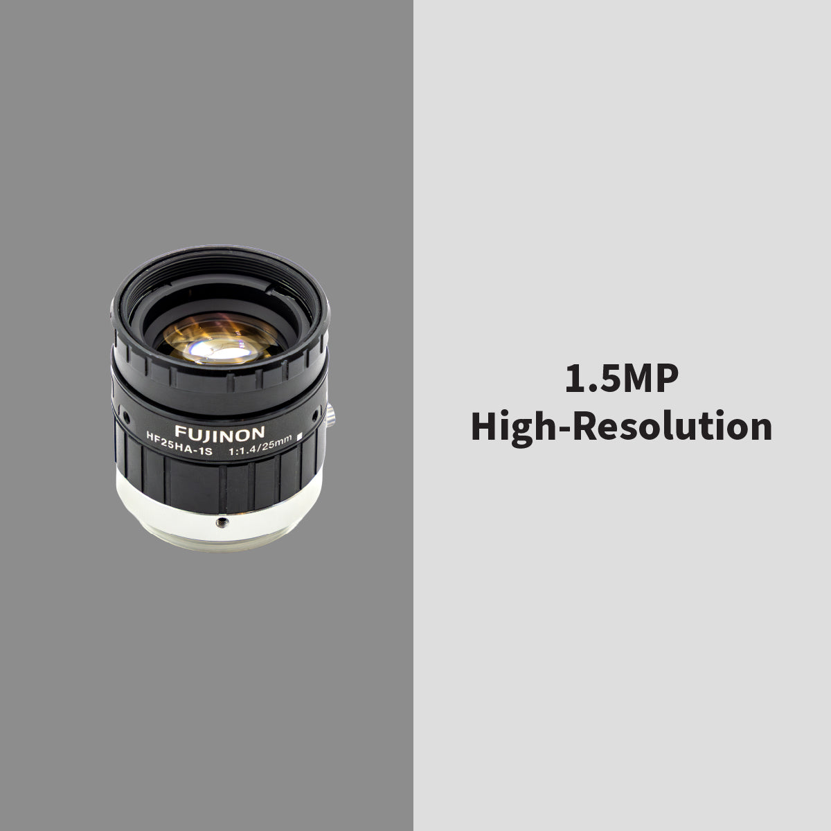 High-Resolution Lens, 25mm, 1.5MP, 2/3″, f/1.4-16, Manual Iris, C-Mount – Fujinon HF25HA‑1S