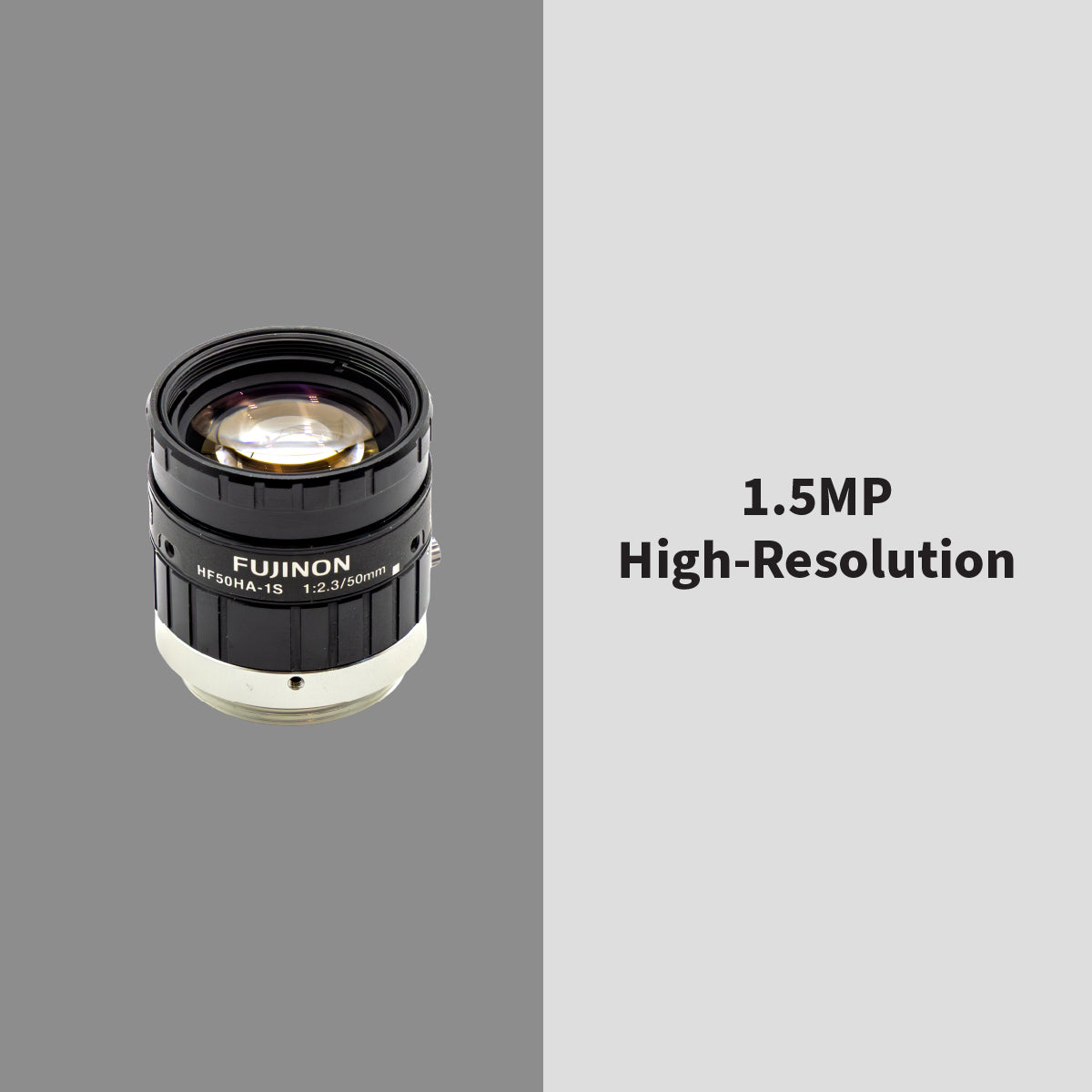 High-Resolution Lens, 50mm, 1.5MP, 2/3″, f/1.8-16, Manual Iris, C-Mount – Fujinon HF50HA-1S