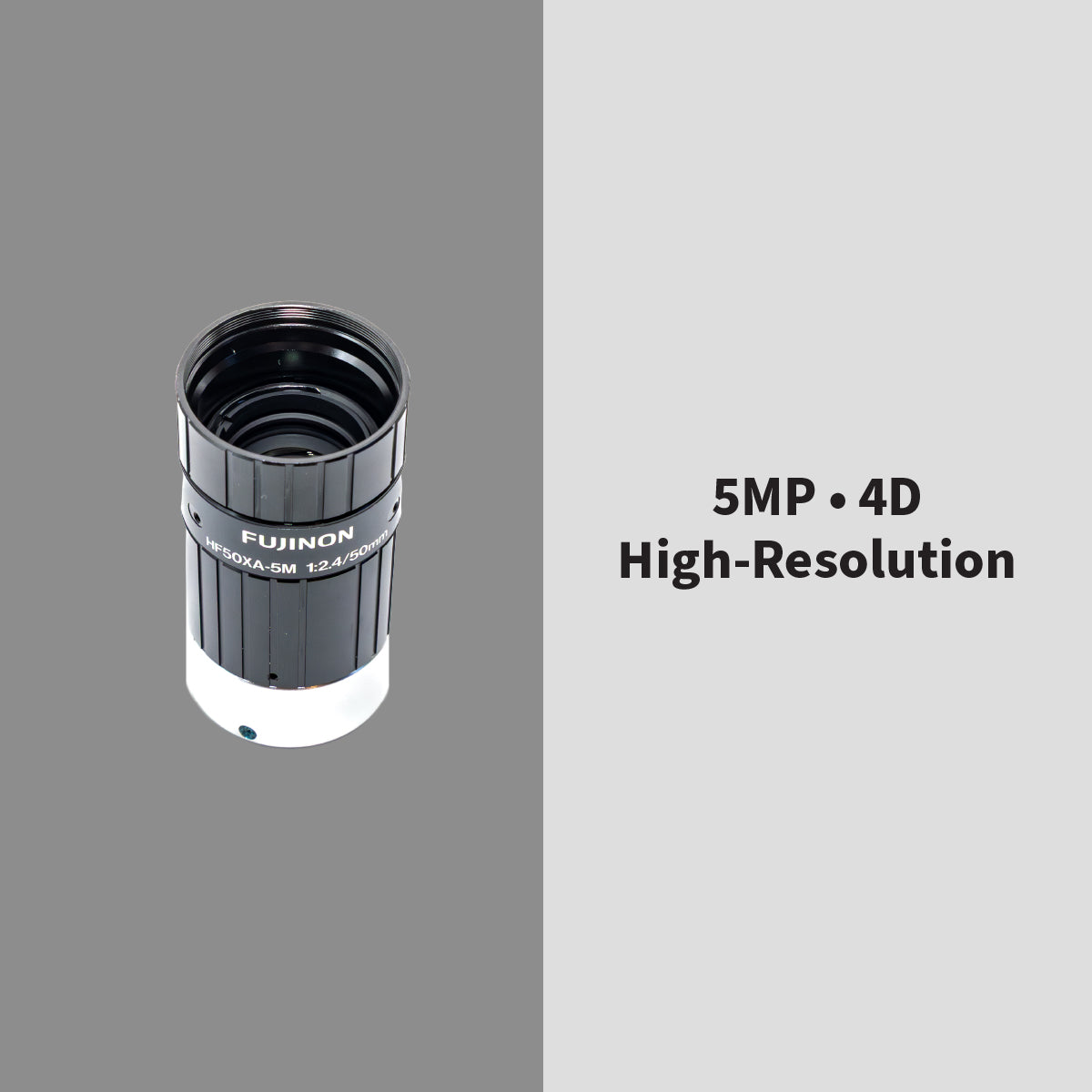 High-Resolution Lens, 50mm, 5MP, 2/3″, f/2.8-16, Manual Iris, C-Mount – Fujinon HF50XA-5M