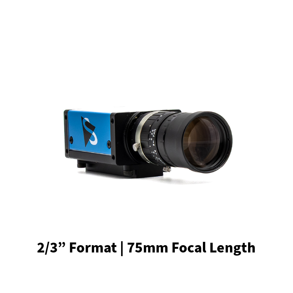 High-Resolution Lens, 75mm, 1.5MP, 2/3in, f/2.8-22, Anti-Shock & Vibration, Manual Iris, C Mount - Fujinon HF75HA-1S