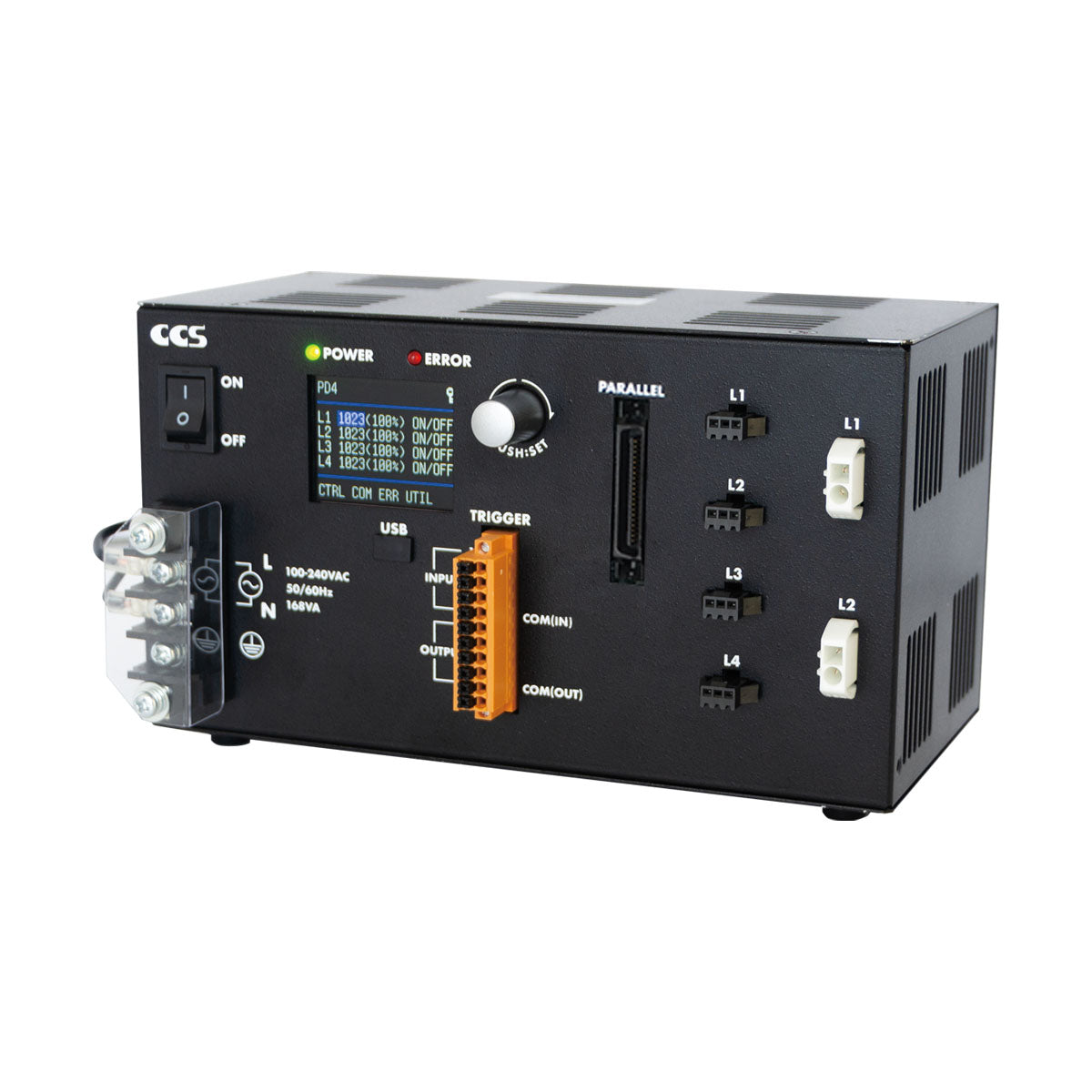 CCS - Digital Control Unit, 4 Channels, External Output: Parallel, USB, PD4 Series