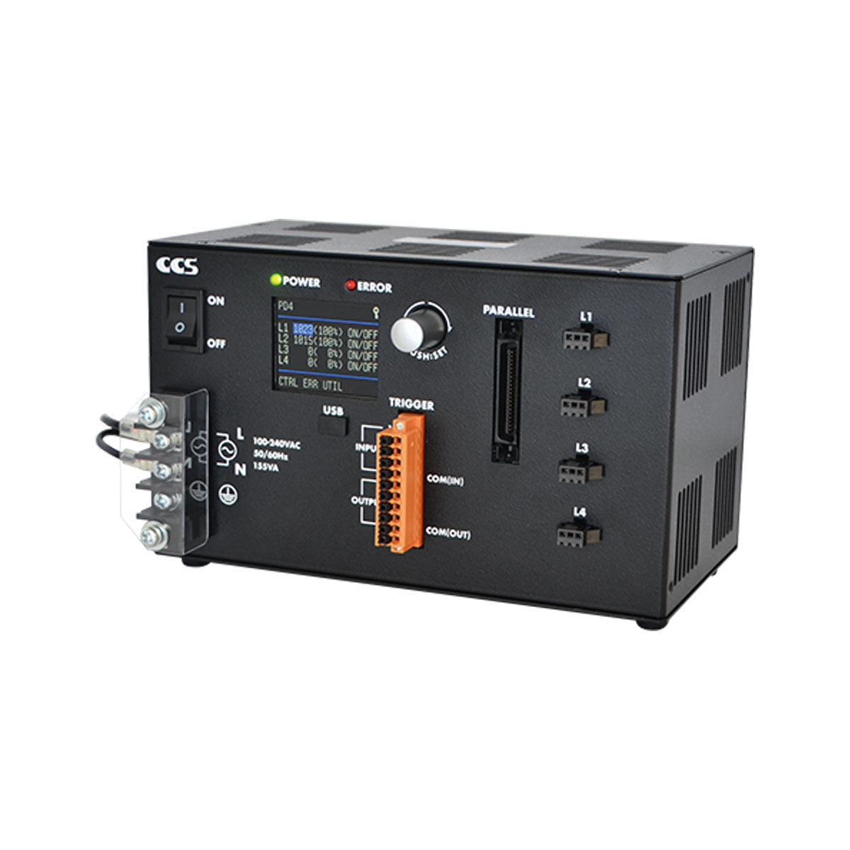 CCS - Digital Control Unit, 4 Channels, External Output: Parallel, USB, PD4 Series