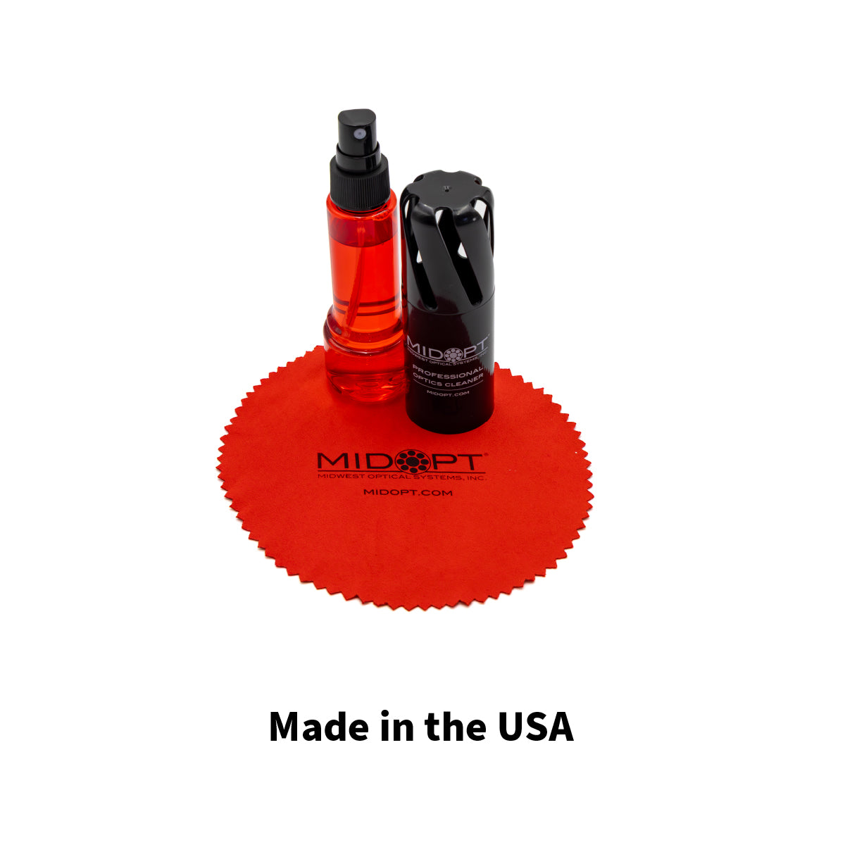 MidOpt - Professional Optics Cleaning Solution + Microfiber Cloth