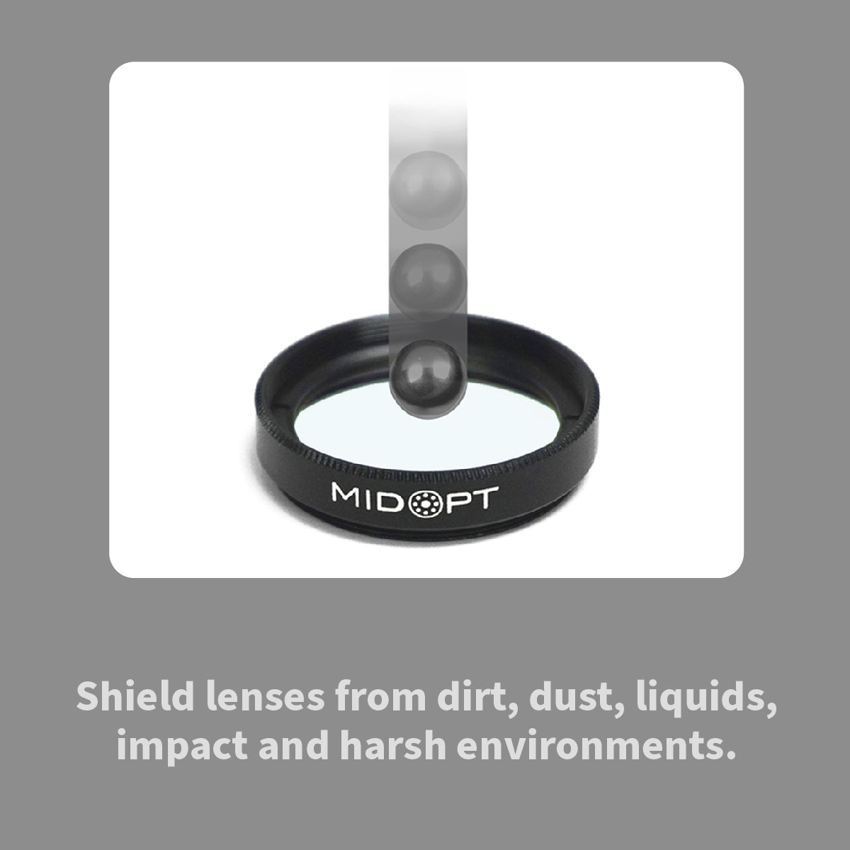 MidOpt - LP340 Industrial-Grade Multi-Layer Visible (VIS) Anti-Reflection (AR) Coated Glass Protective Window