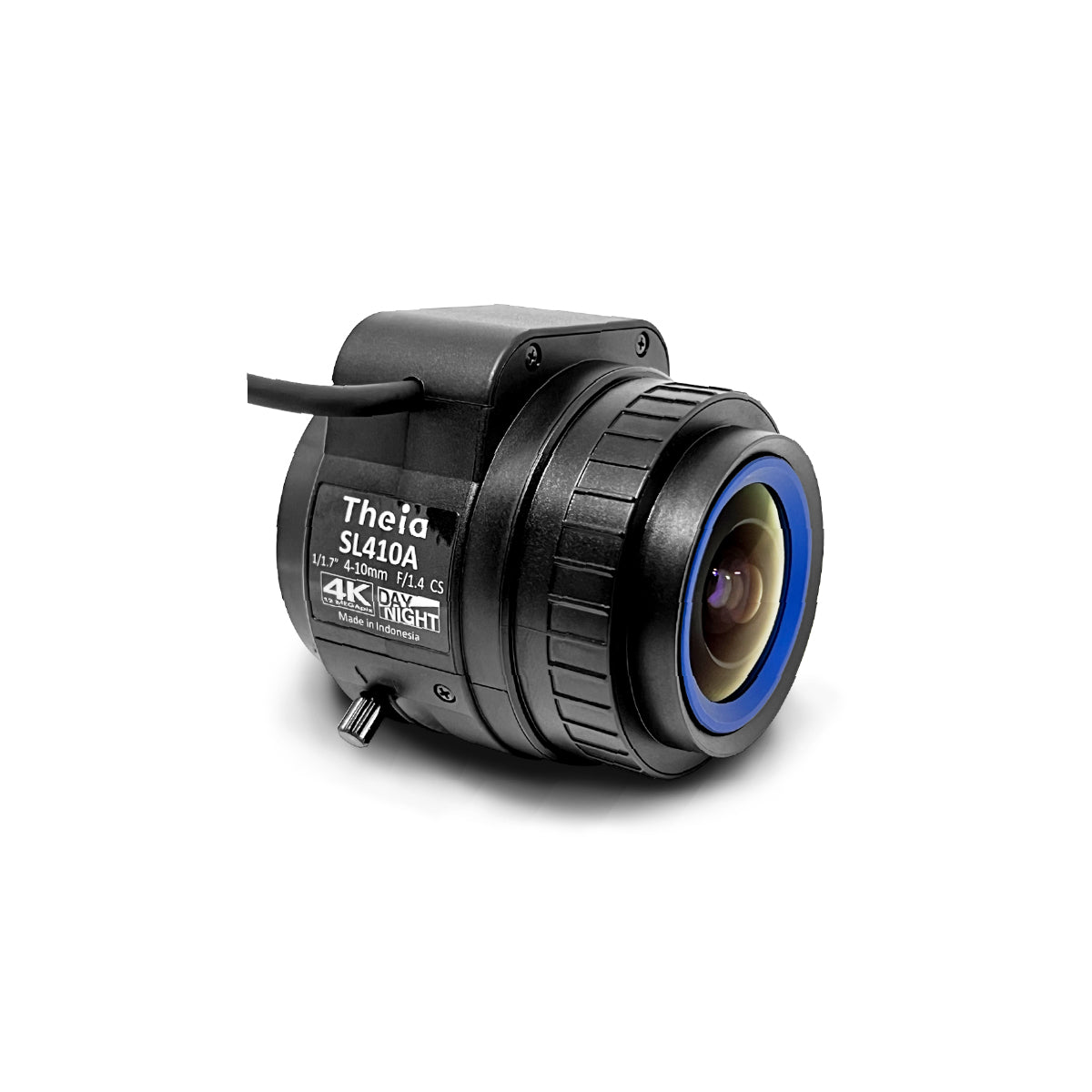 Theia - SL410A Zoom Lens, 4-10mm, 12MP/4K, 1/1.7in, f/1.4-Close, Day/Night, DC Auto-Iris, CS Mount Lens